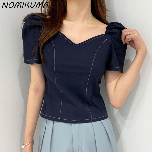 women's blouses & shirts nomikuma elegant v-neck women blouse korean puff sleeve slim shirt causal fashion blusas mujer de moda 2021 6k, White
women's blouses & shirts nomikuma elegant v-neck women blouse korean puff sleeve slim shirt causal fashion blusas mujer de moda 2021 6k, White