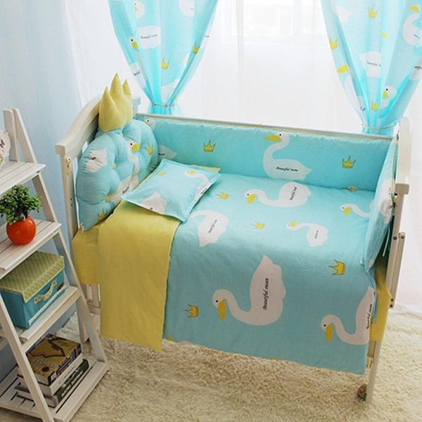 baby bedding set cute swan girl crib sets 4-10 pcs quilt pillow mattress bumpers cover+filling sheet cot bed linen
baby bedding set cute swan girl crib sets 4-10 pcs quilt pillow mattress bumpers cover+filling sheet cot bed linen