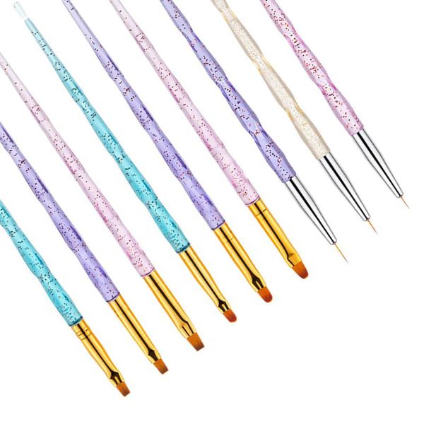 nail brushes 3/5 pcs art uv gel crystal handle extension builder liner detailing painting drawing flower pen for manicure tool, Yellow
nail brushes 3/5 pcs art uv gel crystal handle extension builder liner detailing painting drawing flower pen for manicure tool, Yellow