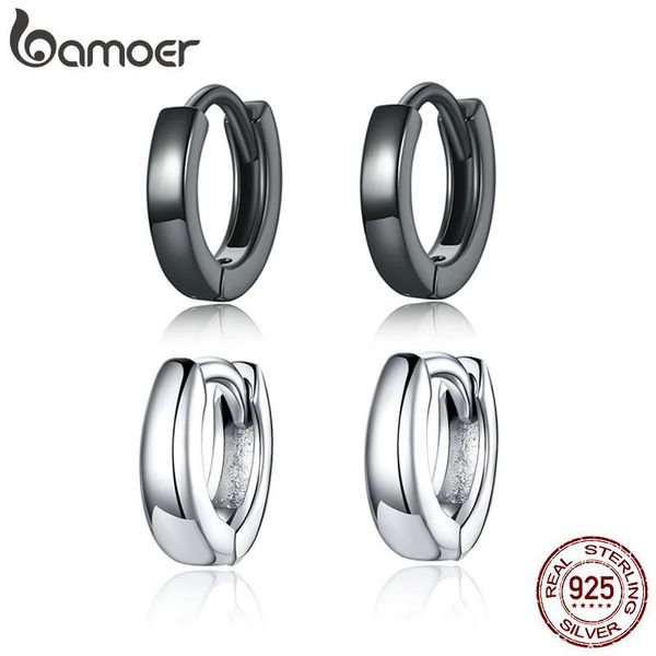 hoop & huggie bamoer 925 sterling silver black gold ear buckles simplicity earrings korean for women men diy fashion jewelry sce1230, Golden;silver
hoop & huggie bamoer 925 sterling silver black gold ear buckles simplicity earrings korean for women men diy fashion jewelry sce1230, Golden;silver