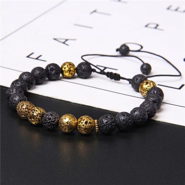 beaded, strands natural black lava volcanic stone beads braided bracelet men vintage woven adjustable charm for energy yoga jewelry
beaded, strands natural black lava volcanic stone beads braided bracelet men vintage woven adjustable charm for energy yoga jewelry