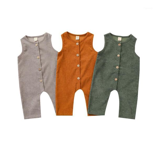 jumpsuits summer born girls boys solid color one-piece corduroy romper, sleeveless single breasted bodysuit for 0-24 baby wear, Blue
jumpsuits summer born girls boys solid color one-piece corduroy romper, sleeveless single breasted bodysuit for 0-24 baby wear, Blue