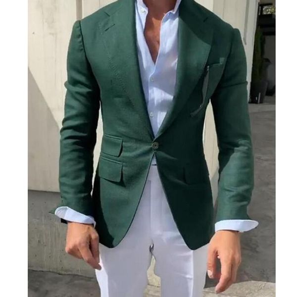 men's suits & blazers 2021 latest style tailor made fashion one button green coat slim fit groom tuxedo for wedding dress leisure party, White;black
men's suits & blazers 2021 latest style tailor made fashion one button green coat slim fit groom tuxedo for wedding dress leisure party, White;black