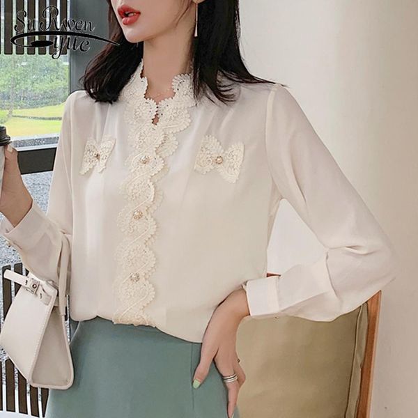 women's blouses & shirts blusas mujer de moda ladies and 2021 long sleeve v-neck chiffon korean fashion clothing womens 6688 50, White
women's blouses & shirts blusas mujer de moda ladies and 2021 long sleeve v-neck chiffon korean fashion clothing womens 6688 50, White