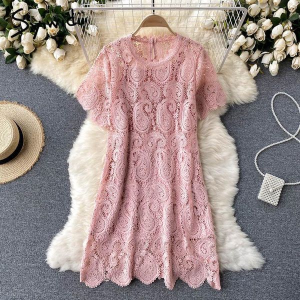 casual dresses syiwidii lace dress for women summer 2021 korean fashion hollow out o neck a-line pink black midi with camis, Black;gray
casual dresses syiwidii lace dress for women summer 2021 korean fashion hollow out o neck a-line pink black midi with camis, Black;gray