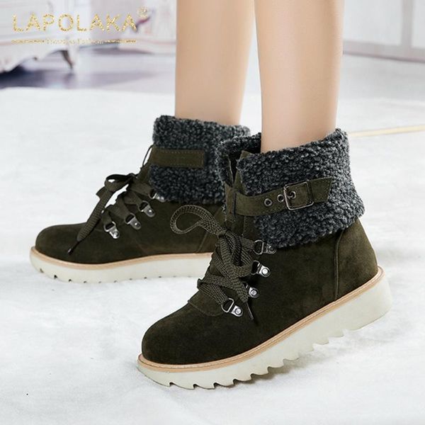 boots lapolaka 2021 big size 43 add fur warm winter woman shoes lace up platform comfortable ankle female, Black
boots lapolaka 2021 big size 43 add fur warm winter woman shoes lace up platform comfortable ankle female, Black