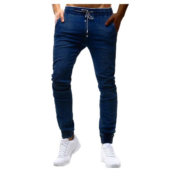 men's jeans loose printed denim pants casual fashion zipper pockets, Blue 
men's jeans loose printed denim pants casual fashion zipper pockets, Blue