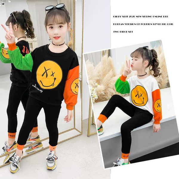 clothing sets girls suits sweatshirts + pants 2pcs kids cotton tracksuit 2021 spring autumn uniforms sport teenagers outwear children se, White
clothing sets girls suits sweatshirts + pants 2pcs kids cotton tracksuit 2021 spring autumn uniforms sport teenagers outwear children se, White