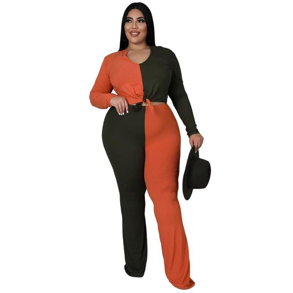 plus size tracksuits two piece set women clothing autumn solid color stitching high elastic pit strip 2 pants outfits, Black
plus size tracksuits two piece set women clothing autumn solid color stitching high elastic pit strip 2 pants outfits, Black