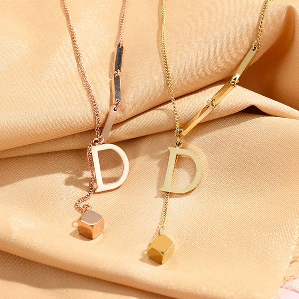 ins style fastness gold initial d pendant necklace luxury women jewelry for gift, Silver
ins style fastness gold initial d pendant necklace luxury women jewelry for gift, Silver