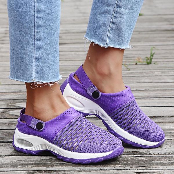 sandals women fashion casual low heels wedges mesh weaving breathable lightweight air cushion slippers, Black
sandals women fashion casual low heels wedges mesh weaving breathable lightweight air cushion slippers, Black