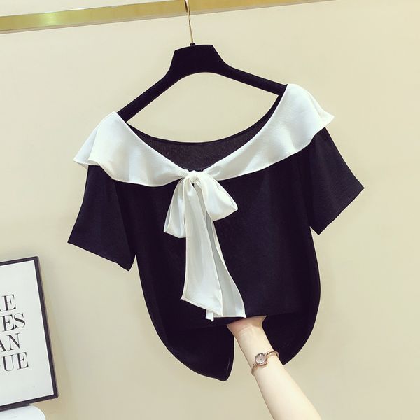 summer women bow chiffon shirt blouse short sleeves shirts ladies blouuse blusas a3325 210428, White
summer women bow chiffon shirt blouse short sleeves shirts ladies blouuse blusas a3325 210428, White