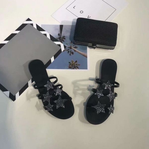 official website 70% off outlet summer new style fashion womens ladies flat star crystal slippers flip flops women genuine leather solid des, Black
official website 70% off outlet summer new style fashion womens ladies flat star crystal slippers flip flops women genuine leather solid des, Black