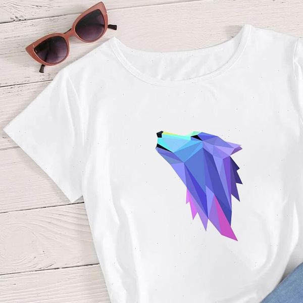 creative womens streetwear t shirt polygonal animals blue wolf graphic women modern popular minimalism, White
creative womens streetwear t shirt polygonal animals blue wolf graphic women modern popular minimalism, White