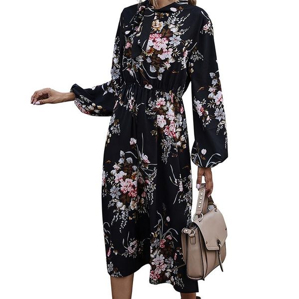 casual dresses 2021 autumn ladies floral puff sleeve a-line dress bow standing high waist, Black;gray
casual dresses 2021 autumn ladies floral puff sleeve a-line dress bow standing high waist, Black;gray