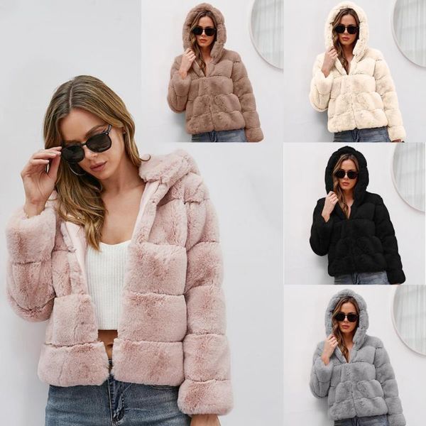 women's wool & blends women jackets 2021 autumn winter trendy faux fur warm fluffy coat soft plus size plush overcoat short type for ho, Black
women's wool & blends women jackets 2021 autumn winter trendy faux fur warm fluffy coat soft plus size plush overcoat short type for ho, Black
