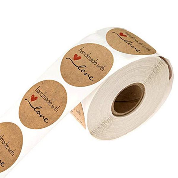 gift wrap 500pcs round stickers black font handmade adhesive labels diy for packaging in stock
gift wrap 500pcs round stickers black font handmade adhesive labels diy for packaging in stock