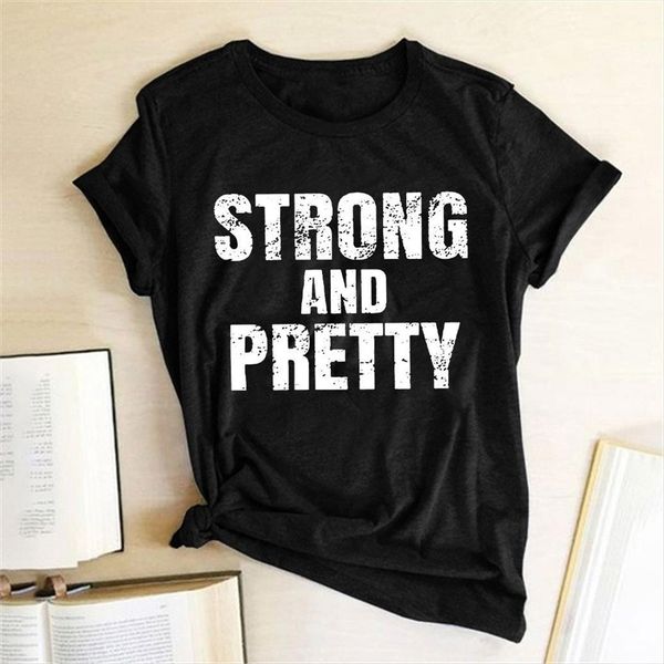 strong and pretty printed womens t shirts neck fashion casual summer woman tshirts harajuku aesthetic tee female, White
strong and pretty printed womens t shirts neck fashion casual summer woman tshirts harajuku aesthetic tee female, White