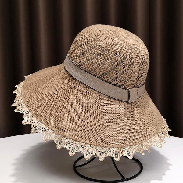 wide brim hats summer thin breathable knitted bucket women elegant all match bowknot sun caps beach cotton linen protectors hat 2021, Blue;gray
wide brim hats summer thin breathable knitted bucket women elegant all match bowknot sun caps beach cotton linen protectors hat 2021, Blue;gray