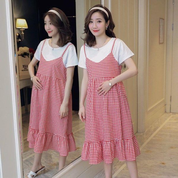 maternity dresses pregnant women's dress summer fashion fake two suit long skirt embroidered spicy mom high end foreign style, White
maternity dresses pregnant women's dress summer fashion fake two suit long skirt embroidered spicy mom high end foreign style, White