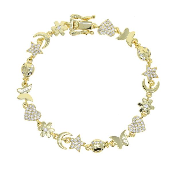 charm bracelets gold plated fashion bohemia style mini star butterfly flower heart moon cz paved multi charms link chain bracelet for women, Golden;silver
charm bracelets gold plated fashion bohemia style mini star butterfly flower heart moon cz paved multi charms link chain bracelet for women, Golden;silver