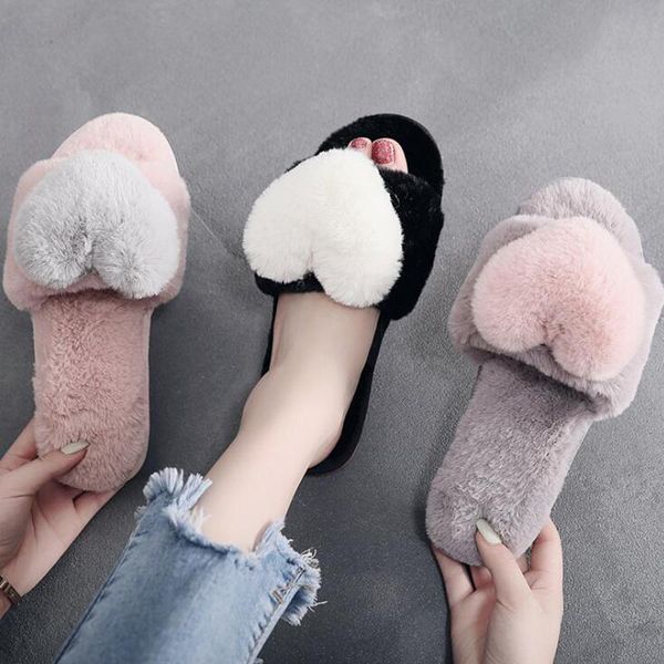 slippers women love heart cotton winter fur slides ladies home furry warm indoor shoes claquette fourrure s652, Black
slippers women love heart cotton winter fur slides ladies home furry warm indoor shoes claquette fourrure s652, Black