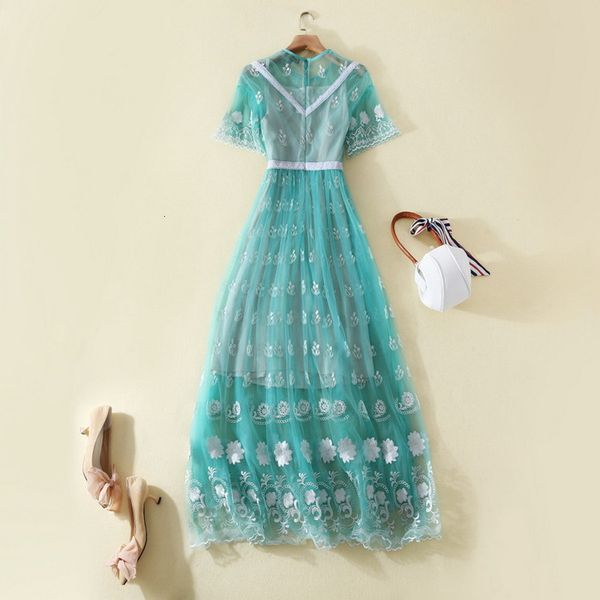 dresses summer long party wedding women o-neck allover luxury embroidery short sleeve elegant green long maxi, Black;gray
dresses summer long party wedding women o-neck allover luxury embroidery short sleeve elegant green long maxi, Black;gray