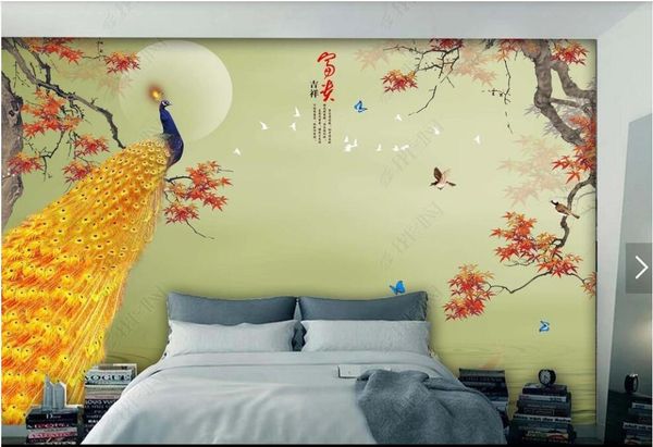 wallpapers po wallpaper 3d custom mural chinese style red leaf golden peacock home decor living room for walls in rolls
wallpapers po wallpaper 3d custom mural chinese style red leaf golden peacock home decor living room for walls in rolls