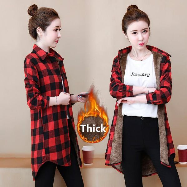 women's blouses & shirts warm thick velvet classic black white plaid print shirt ol lady long sleeve casual blouse blusa outwear
women's blouses & shirts warm thick velvet classic black white plaid print shirt ol lady long sleeve casual blouse blusa outwear