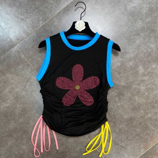 fabpop summer sleeveless black o neck diamonds flower side colorful drawstring tank women crop gb600 210709, White
fabpop summer sleeveless black o neck diamonds flower side colorful drawstring tank women crop gb600 210709, White