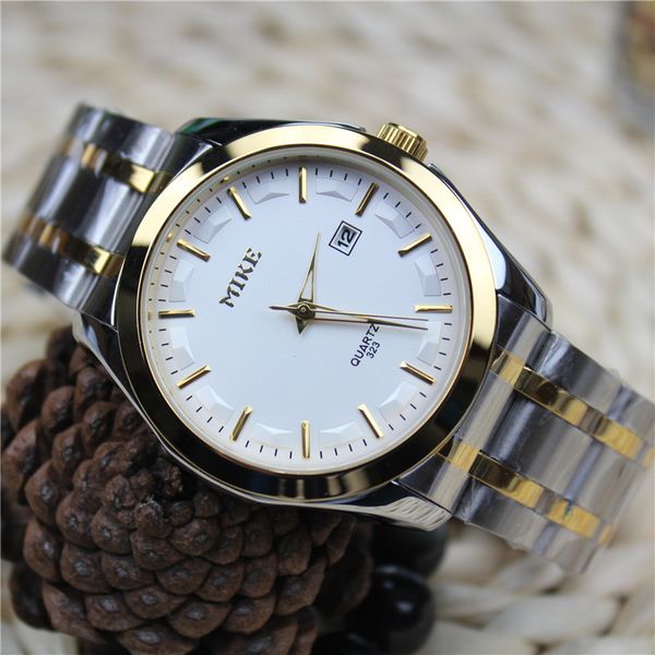 mike323 men's watch steel belt date quartz gold waterproof non mechanical, Slivery;brown
mike323 men's watch steel belt date quartz gold waterproof non mechanical, Slivery;brown