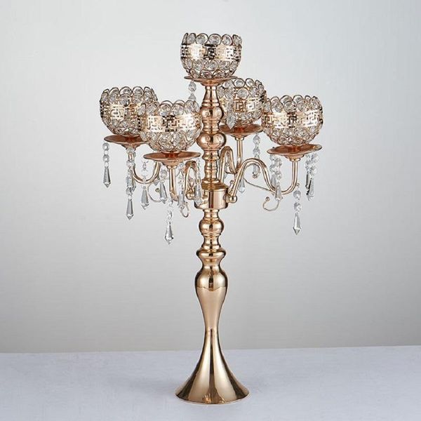candles 63 cm tall 5-arms metal gold candelabras with pendants romantic wedding table candle holder home decoration 10 pcs/lot
candles 63 cm tall 5-arms metal gold candelabras with pendants romantic wedding table candle holder home decoration 10 pcs/lot