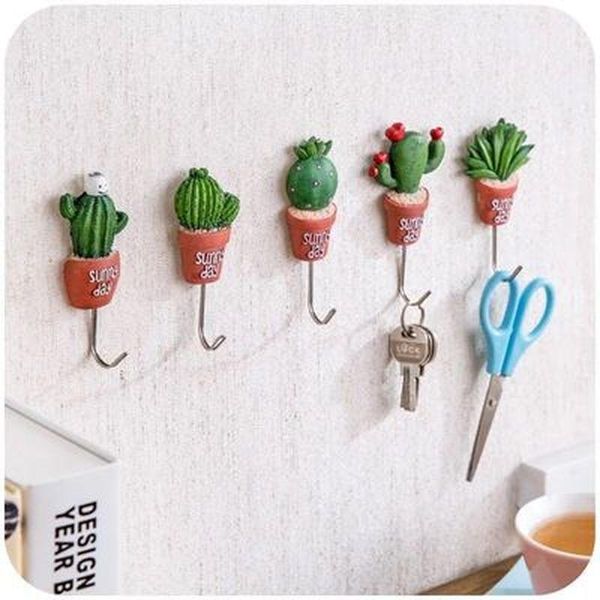 artificial cactus wall hook adhesive practical flower pot plant hanger home decor organizer key rack bathroom kitchen hooks & rails
artificial cactus wall hook adhesive practical flower pot plant hanger home decor organizer key rack bathroom kitchen hooks & rails