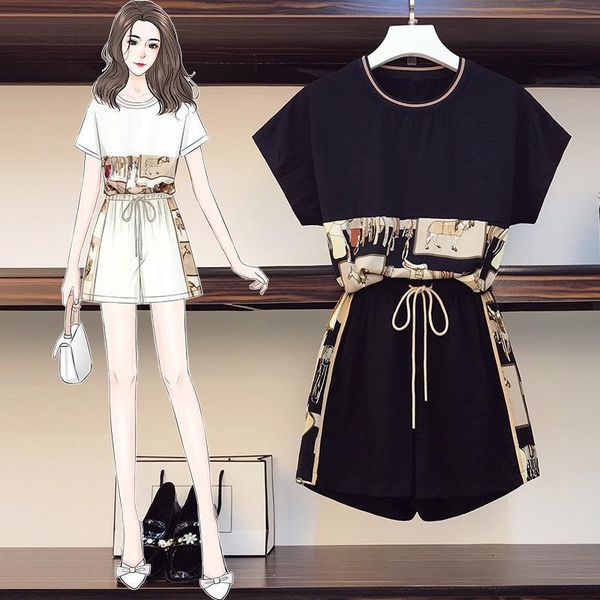 women's shorts ichoix printing shorts 2 female ensemble more size korean style 2 piece of clothing summer casual clothes plus set g1wy, White;black
women's shorts ichoix printing shorts 2 female ensemble more size korean style 2 piece of clothing summer casual clothes plus set g1wy, White;black
