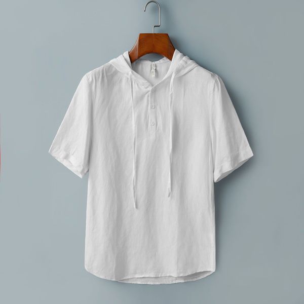Men's Fashion Shirts 5570 Summer Hooded Casual Linen Sleeve Versatile Simple Wear, White
Men's Fashion Shirts 5570 Summer Hooded Casual Linen Sleeve Versatile Simple Wear, White