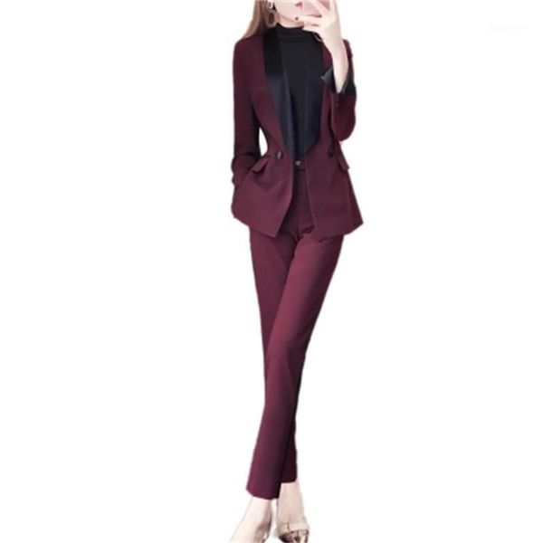 women's suits & blazers fashion suit female spring casual temperament professional feet pants two sets of british style autumn clothing, White;black
women's suits & blazers fashion suit female spring casual temperament professional feet pants two sets of british style autumn clothing, White;black