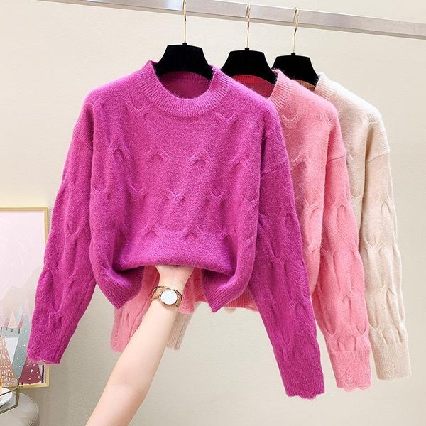 women's sweaters short women sweater pull jumpers autumn and winter 2021 loose outer wear chic streetwear knitted harajuku korean, White;black
women's sweaters short women sweater pull jumpers autumn and winter 2021 loose outer wear chic streetwear knitted harajuku korean, White;black