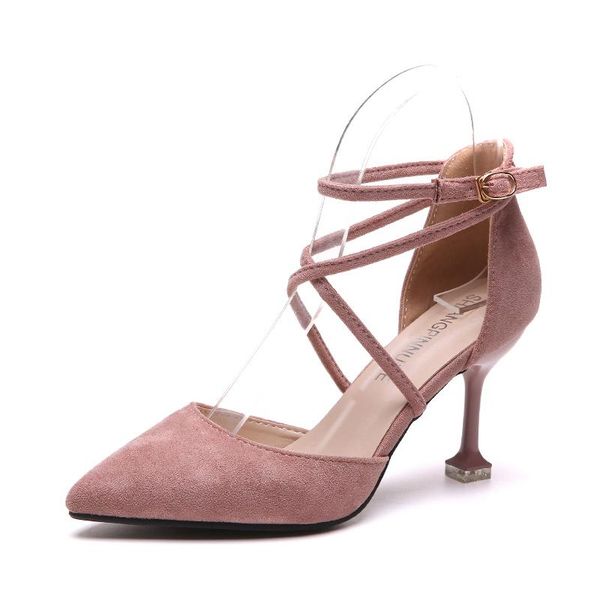 fashion pointed toe female high heels pumps comfortable ankle strap women's sandals shoes, Black
fashion pointed toe female high heels pumps comfortable ankle strap women's sandals shoes, Black