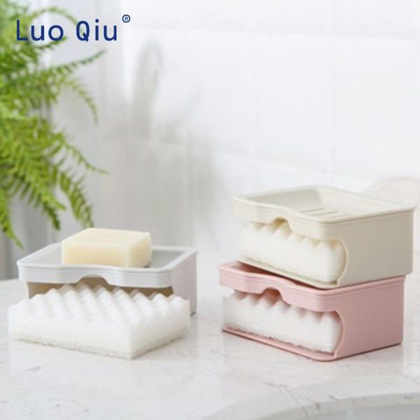 soap dishes creative double layer leachate box multifunction bathroom with sponge brush plastic rack
soap dishes creative double layer leachate box multifunction bathroom with sponge brush plastic rack