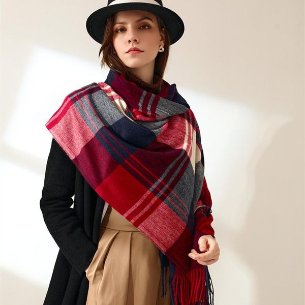 scarves autumn and winter classic plaid women scarf cashmere shawl men wrap superior quality thickening female muffler, Blue;gray
scarves autumn and winter classic plaid women scarf cashmere shawl men wrap superior quality thickening female muffler, Blue;gray