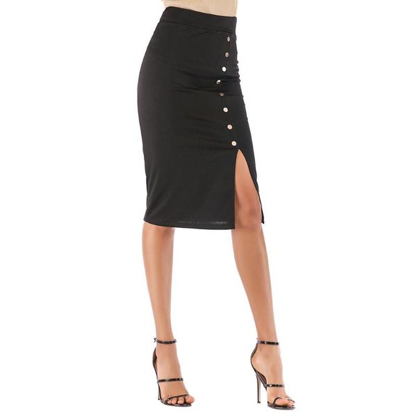skirts high waist elastic black hip for office lady single breasted accessories women's skirt hem split casual workwear
skirts high waist elastic black hip for office lady single breasted accessories women's skirt hem split casual workwear