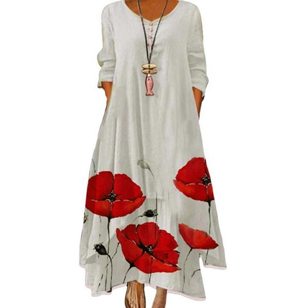 casual dresses wayoflove spring autumn long dress women white vintage sleeve elegant button v neck vestidos, Black;gray
casual dresses wayoflove spring autumn long dress women white vintage sleeve elegant button v neck vestidos, Black;gray