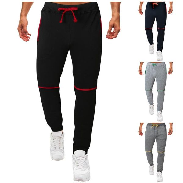 men's pants trousers casual cropped solid autumn color sports contrast lace, Black
men's pants trousers casual cropped solid autumn color sports contrast lace, Black