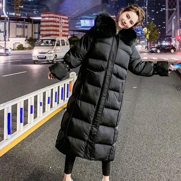 women's down & parkas long winter jacket women parka hooded fur collar warm cotton coat thick padded loose oversize outerwear1, Black
women's down & parkas long winter jacket women parka hooded fur collar warm cotton coat thick padded loose oversize outerwear1, Black