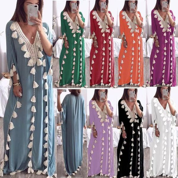 casual dresses 2021 summer ladies dress v-neck stitching short-sleeved muslim solid color woman clothing we159, Black;gray
casual dresses 2021 summer ladies dress v-neck stitching short-sleeved muslim solid color woman clothing we159, Black;gray