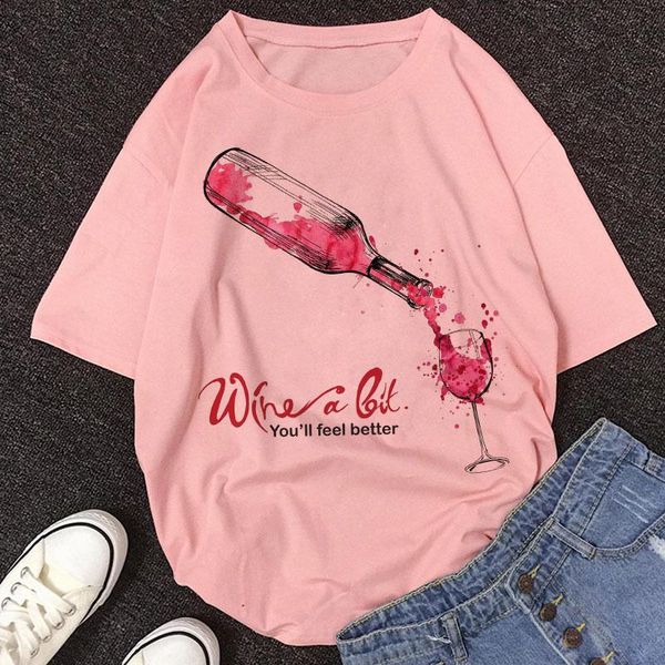 women's t-shirt pink plus size tshirt women summer vogue wine glass lady casual harajuku streetwear short sleeve o-neck tees, White
women's t-shirt pink plus size tshirt women summer vogue wine glass lady casual harajuku streetwear short sleeve o-neck tees, White