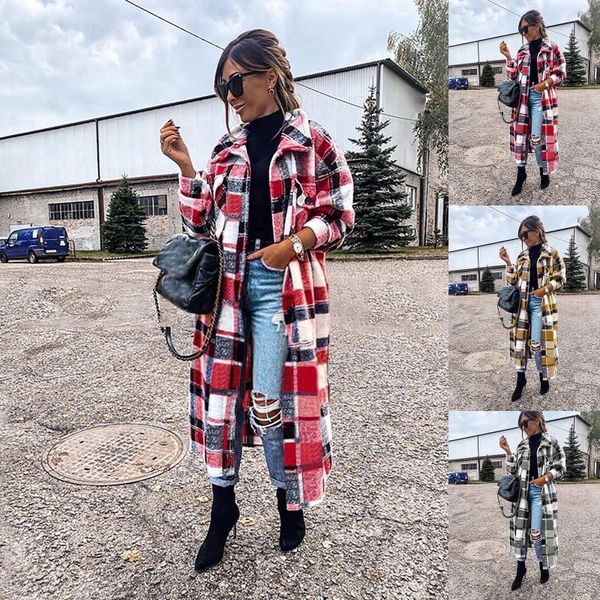 women's jackets 2021 fashion ladies overcoats plaid long sleeve winter vintage lapel coat temperament buttoned pocket femme, Black;brown
women's jackets 2021 fashion ladies overcoats plaid long sleeve winter vintage lapel coat temperament buttoned pocket femme, Black;brown