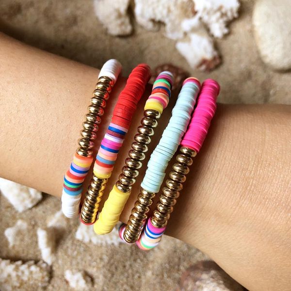 bangle bohemia clay bracelets 5pcs packed romantic colorful elastic gift summer beach party soft pottery alloy circles jewelry, Black
bangle bohemia clay bracelets 5pcs packed romantic colorful elastic gift summer beach party soft pottery alloy circles jewelry, Black