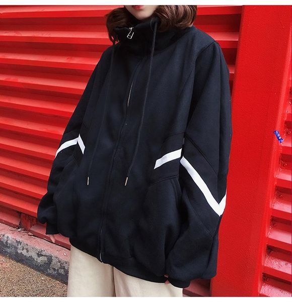 women's jackets women plus velvet loose zipper bf trendy all-match womens coats student warm simple korean sport clothing jacket, Black;brown
women's jackets women plus velvet loose zipper bf trendy all-match womens coats student warm simple korean sport clothing jacket, Black;brown