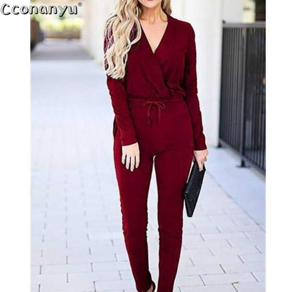 women's jumpsuits & rompers women v neck jumpsuit 2021 autumn winter long sleeved trousers lace up office ladies overalls femme, Black;white
women's jumpsuits & rompers women v neck jumpsuit 2021 autumn winter long sleeved trousers lace up office ladies overalls femme, Black;white